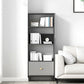 Gray Engineered Wood Bookcase Open Back with Shelves Bookshelf Vertical 20"L x 12"W x 59"H Clearhalo 'Bookcases' 'furn' 'furn_bookcases' 'Furniture' 'Office Furniture' 6070275