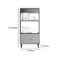 Gray Engineered Wood Bookcase Open Back with Shelves Bookshelf Vertical Clearhalo 'Bookcases' 'furn' 'furn_bookcases' 'Furniture' 'Office Furniture' 6070278