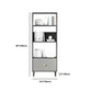 Gray Engineered Wood Bookcase Open Back with Shelves Bookshelf Vertical Clearhalo 'Bookcases' 'furn' 'furn_bookcases' 'Furniture' 'Office Furniture' 6070279