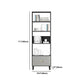 Gray Engineered Wood Bookcase Open Back with Shelves Bookshelf Vertical Clearhalo 'Bookcases' 'furn' 'furn_bookcases' 'Furniture' 'Office Furniture' 6070280