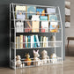 5 Levels Metal Bookcase Closed Back Shelf Bookcase for Study Room