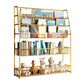 5 Levels Metal Bookcase Closed Back Shelf Bookcase for Study Room