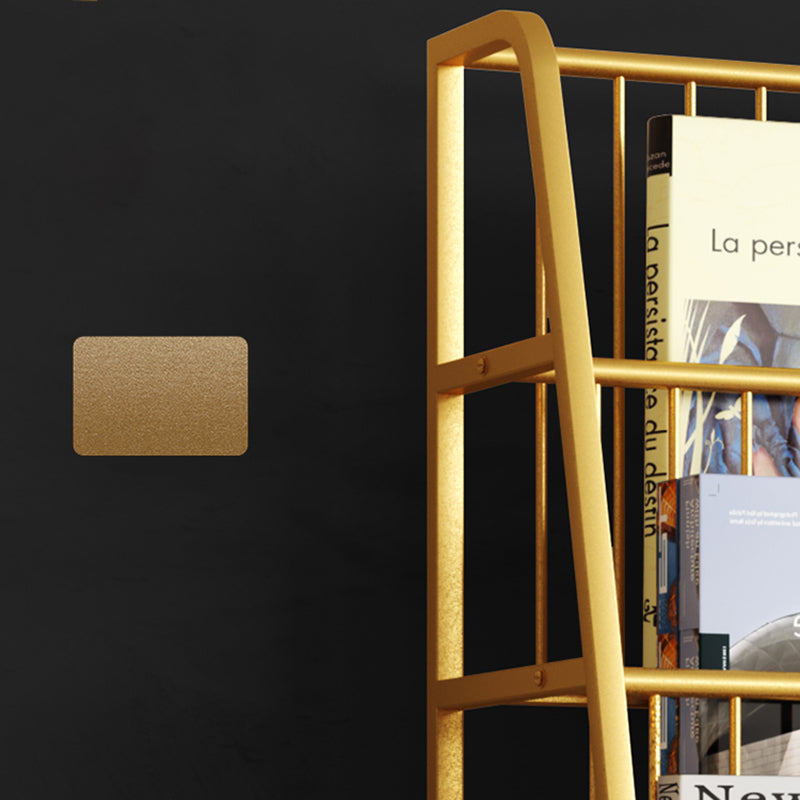 5 Levels Metal Bookcase Closed Back Shelf Bookcase for Study Room