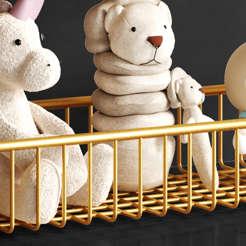 5 Levels Metal Bookcase Closed Back Shelf Bookcase for Study Room