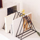 Light Luxury Metal Book Shelf Closed Back Triangle Desktop Bookcase