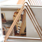 Light Luxury Metal Book Shelf Closed Back Triangle Desktop Bookcase