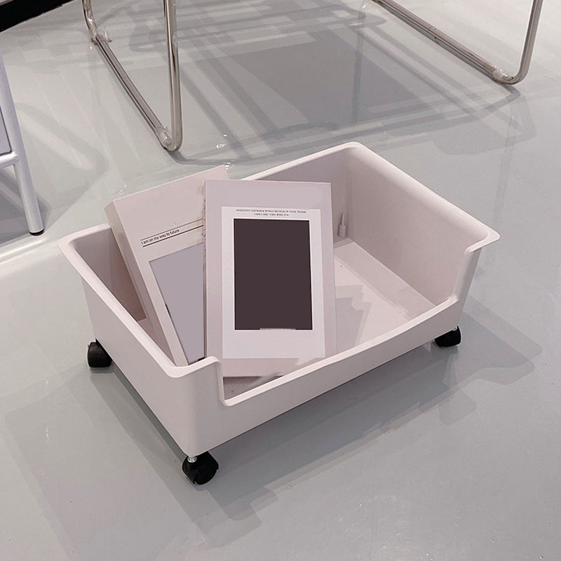 Modern & Contemporary Shelf Bookcase  Plastic/Acrylic Bookshelf with Caster