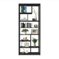 Geometric Metal Shelf Bookcase Glam Vertical Open Book Shelf 31.5"L x 9.8"W x 78.7"H Black Clearhalo 'Bookcases' 'furn' 'furn_bookcases' 'Furniture' 'Office Furniture' 6070373