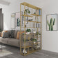 Geometric Metal Shelf Bookcase Glam Vertical Open Book Shelf Clearhalo 'Bookcases' 'furn' 'furn_bookcases' 'Furniture' 'Office Furniture' 6070379