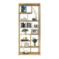 Geometric Metal Shelf Bookcase Glam Vertical Open Book Shelf 31.5"L x 9.8"W x 78.7"H Gold Clearhalo 'Bookcases' 'furn' 'furn_bookcases' 'Furniture' 'Office Furniture' 6070382