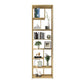Geometric Metal Shelf Bookcase Glam Vertical Open Book Shelf 23.6"L x 9.8"W x 78.7"H Gold Clearhalo 'Bookcases' 'furn' 'furn_bookcases' 'Furniture' 'Office Furniture' 6070389