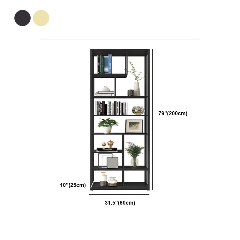 Geometric Metal Shelf Bookcase Glam Vertical Open Book Shelf Clearhalo 'Bookcases' 'furn' 'furn_bookcases' 'Furniture' 'Office Furniture' 6070391