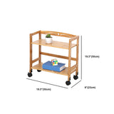 Wooden Bamboo Bookcase 9" Wide with Rectangular Shelves Bookshelf for Study Room