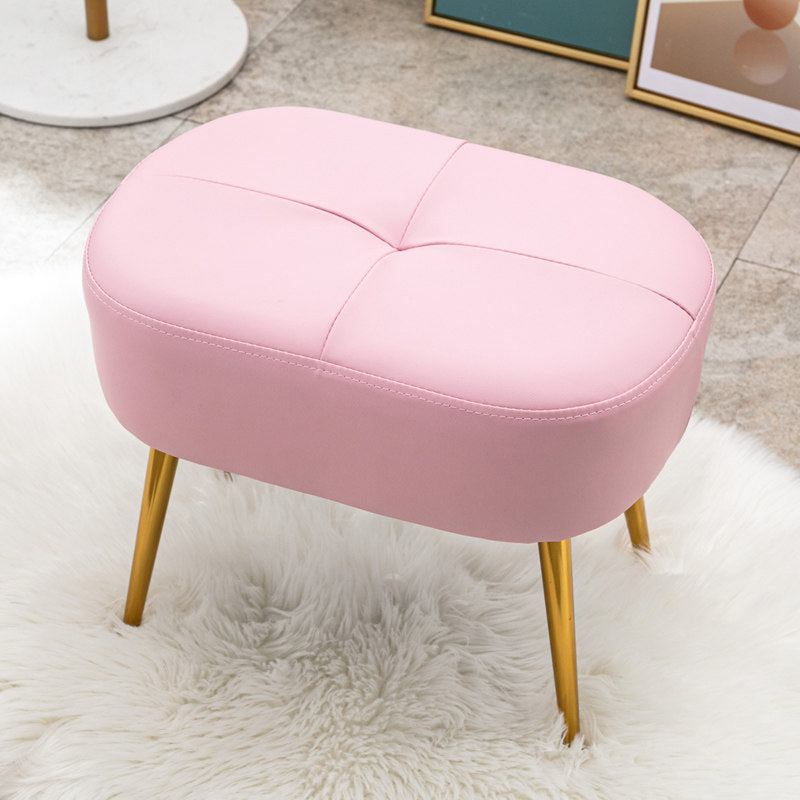 14.2"H Glam Bench Cushioned Tufted Entryway and Bedroom Bench 17.7"L x 11.8"W x 14.2"H Pink Clearhalo 'Benches' 'Chairs & Seating' 'furn' 'furn_benches' 'Furniture' 'Living Room Furniture' 6070502