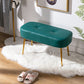14.2"H Glam Bench Cushioned Tufted Entryway and Bedroom Bench Clearhalo 'Benches' 'Chairs & Seating' 'furn' 'furn_benches' 'Furniture' 'Living Room Furniture' 6070503