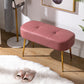 14.2"H Glam Bench Cushioned Tufted Entryway and Bedroom Bench Pinkish Red Clearhalo 'Benches' 'Chairs & Seating' 'furn' 'furn_benches' 'Furniture' 'Living Room Furniture' 6070506