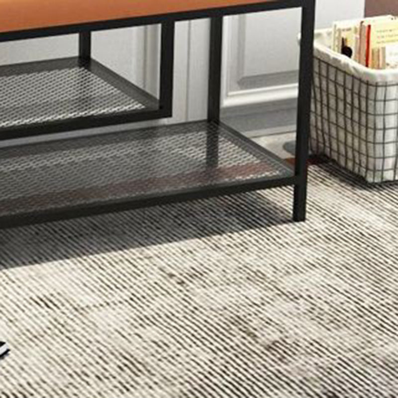 Banc de siège moderne mousse amortie de 17,72 pouces h avec rangement de chaussures