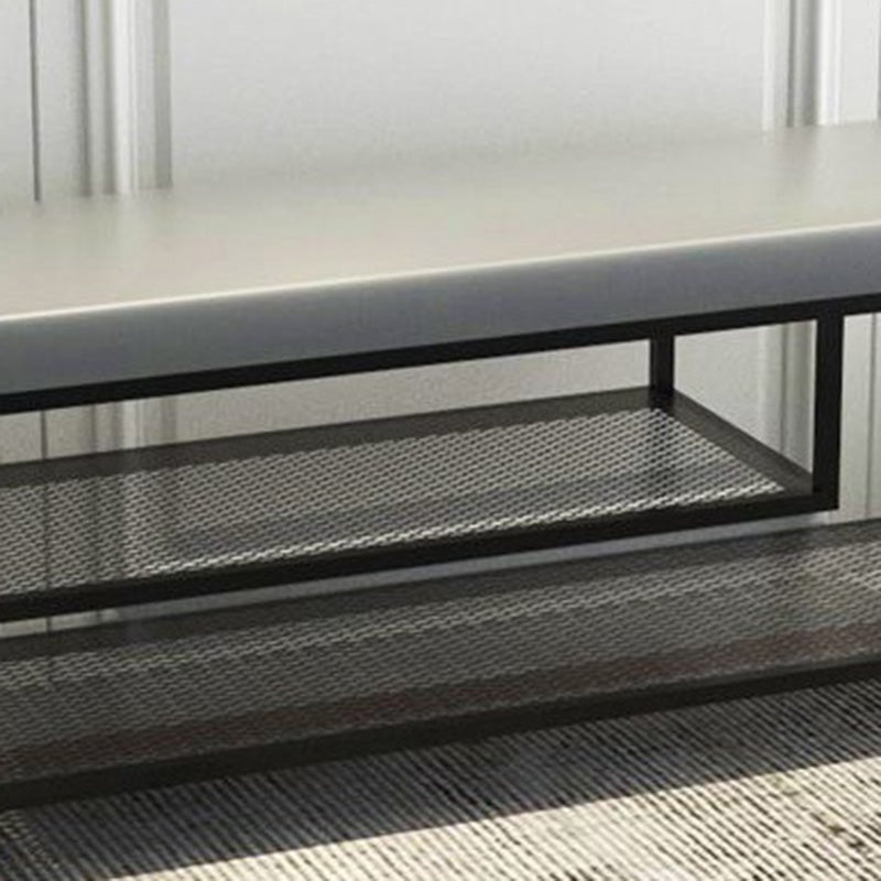 Banc de siège moderne mousse amortie de 17,72 pouces h avec rangement de chaussures