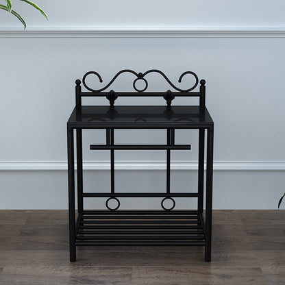 Armoire de chevet industrielle ouverte de table de table de table de rangement ouvert pour chambre à coucher