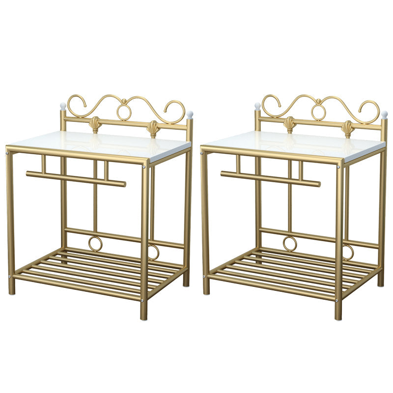 Armoire de chevet industrielle ouverte de table de table de table de rangement ouvert pour chambre à coucher