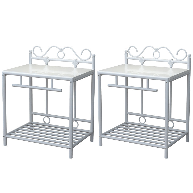 Armoire de chevet industrielle ouverte de table de table de table de rangement ouvert pour chambre à coucher