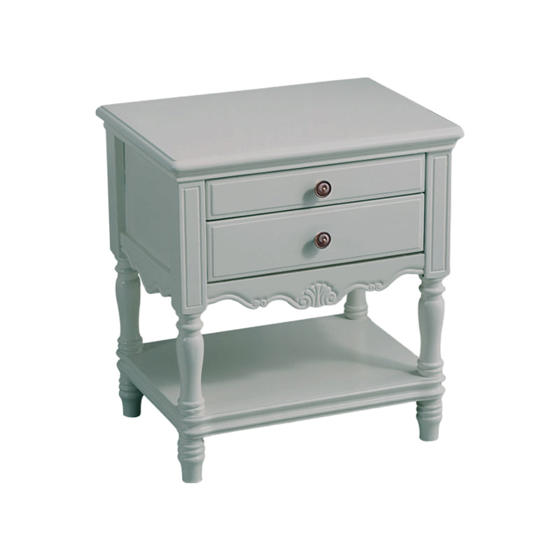 Solid Wood Night Table Open Storage Bed Nightstand with Drawer Grey 1 Piece Clearhalo 'Bedroom Furniture' 'furn' 'furn_night_stand' 'Furniture' 'night_stand' 'Nightstands' 6070700