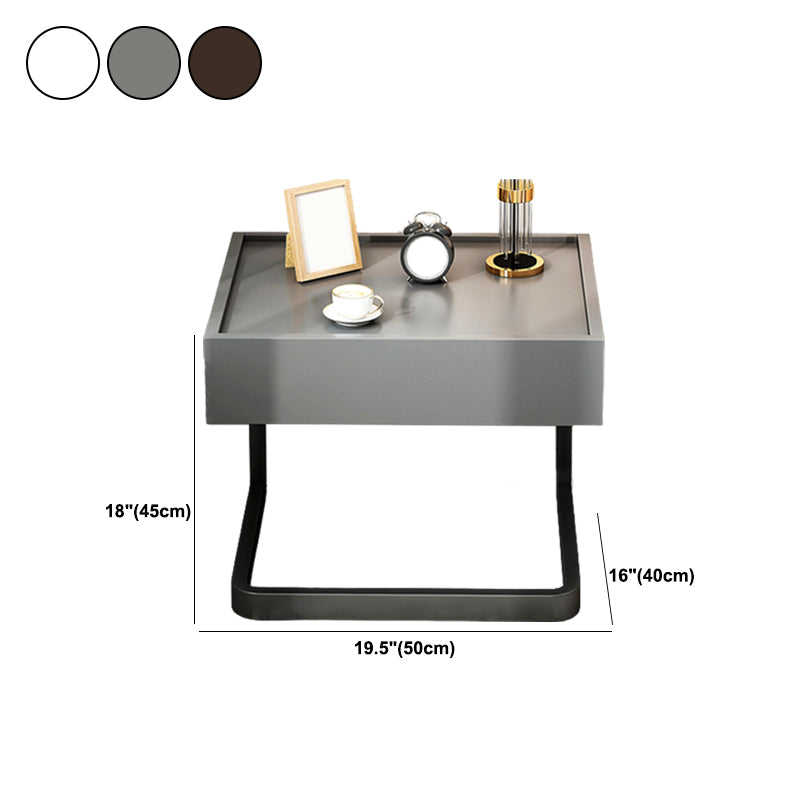 Moderno comodino da letto in legno prodotto moderno con cassetto per camera da letto