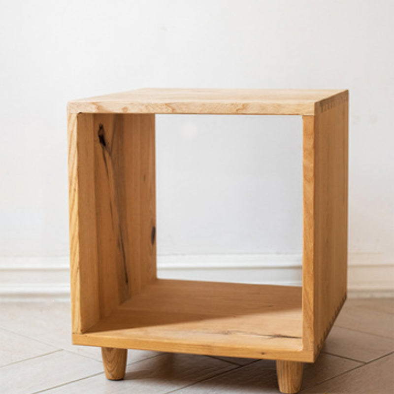 Hölzerner Nachttisch moderner massiver Holz Nachttisch mit niedrigerem Regal