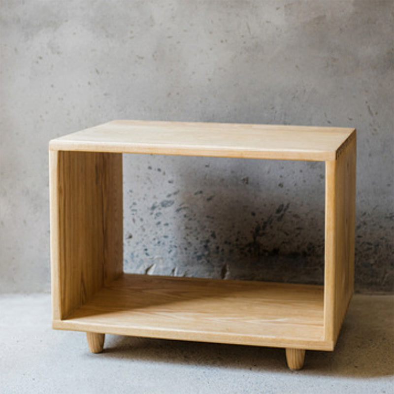 Hölzerner Nachttisch moderner massiver Holz Nachttisch mit niedrigerem Regal