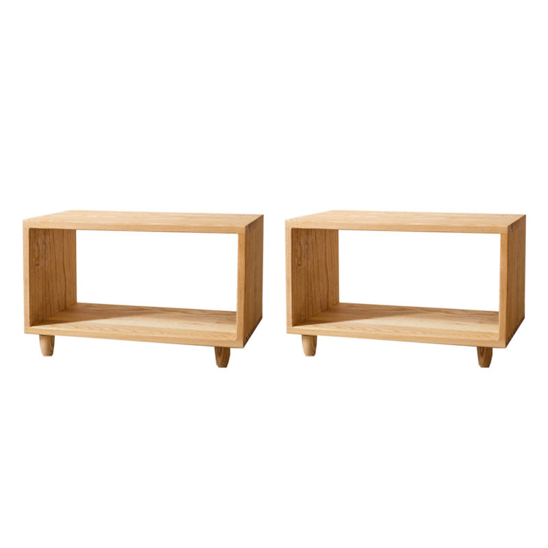 Hölzerner Nachttisch moderner massiver Holz Nachttisch mit niedrigerem Regal