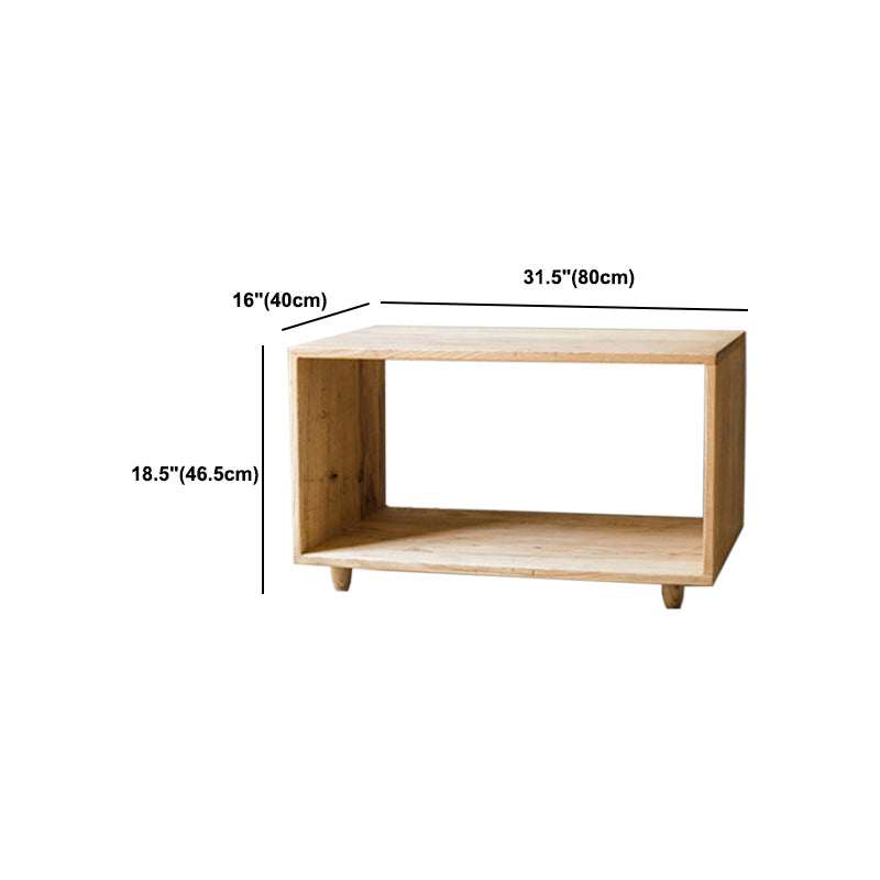 Hölzerner Nachttisch moderner massiver Holz Nachttisch mit niedrigerem Regal