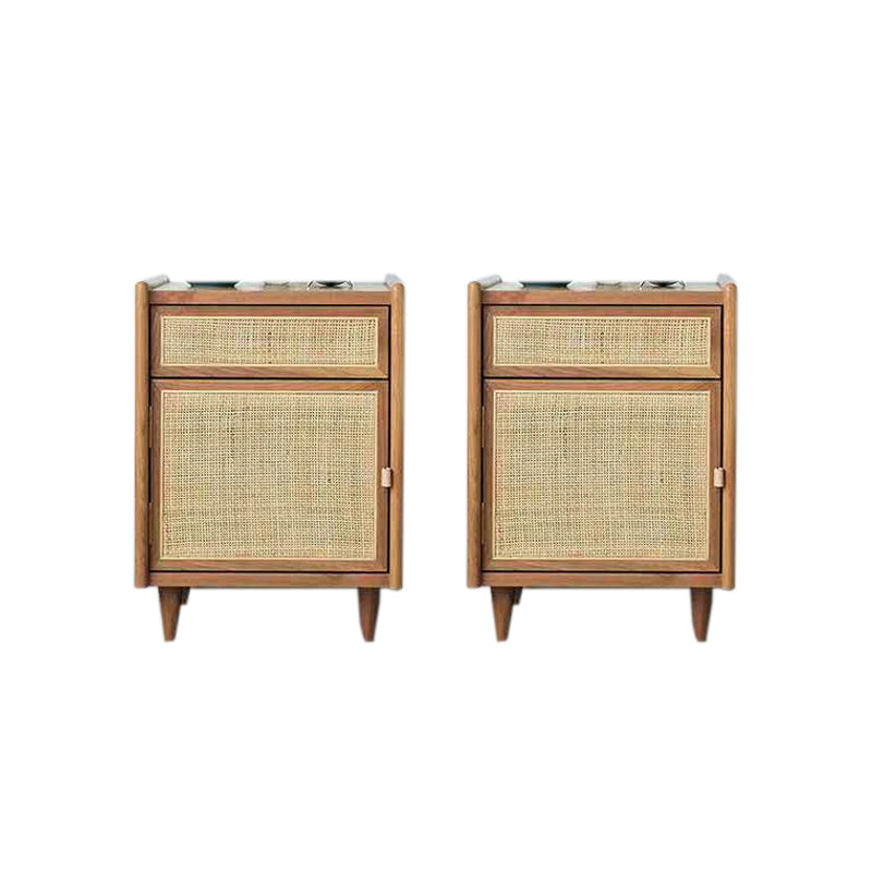 1 Drawer Contemporary Nightstand 1 Door Bedside Cabinet  ,22" Tall