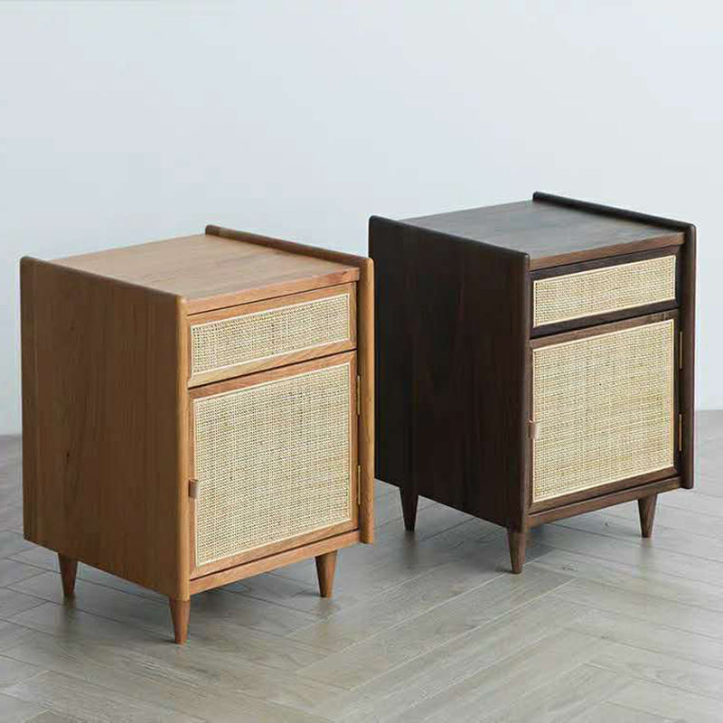 1 Drawer Contemporary Nightstand 1 Door Bedside Cabinet  ,22" Tall