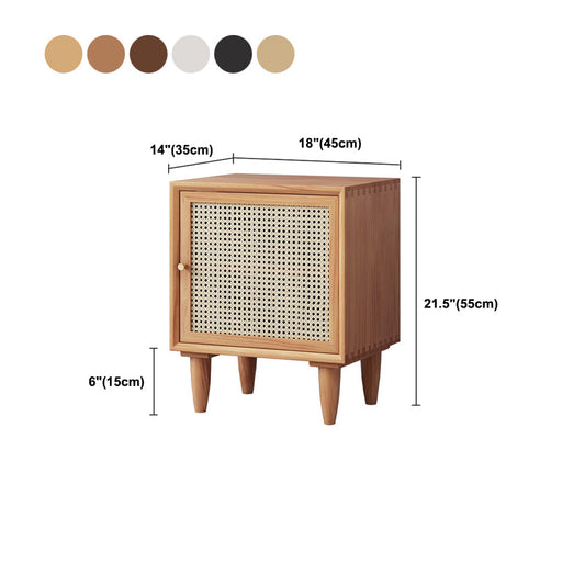 Cama de madera contemporánea Malcada de noche 21.65 "Alta Mesa de acento Nightsand