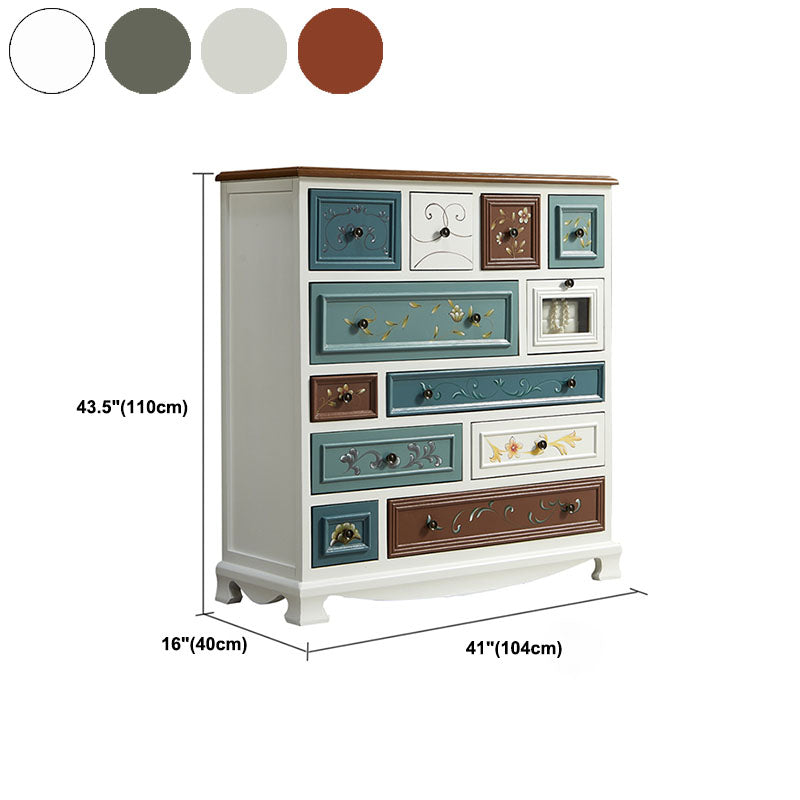 Nautische slaapkamerkist houten 16 "brede opbergkist met laden