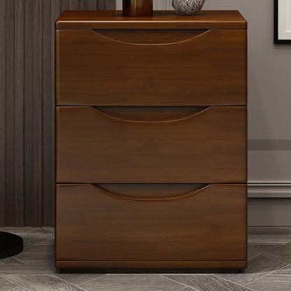 2 / 3 Drawers Wood Dresser Modern 16" W Storage Chest for Bedroom Nut-Brown