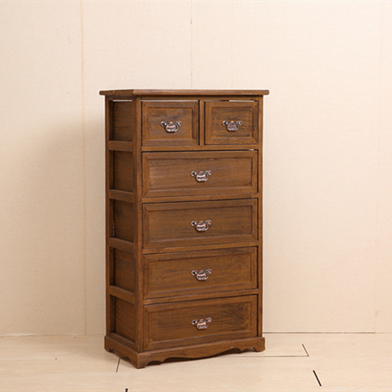 12" W Vertical Lingerie Chest Traditional Bedroom Storage Chest with Drawers 20"L x 12"W x 35"H Brown Clearhalo 'Bedroom Furniture' 'Dressers & Chests' 'dressers_chests' 'furn' 'furn_dressers_chests' 'Furniture' 6070996