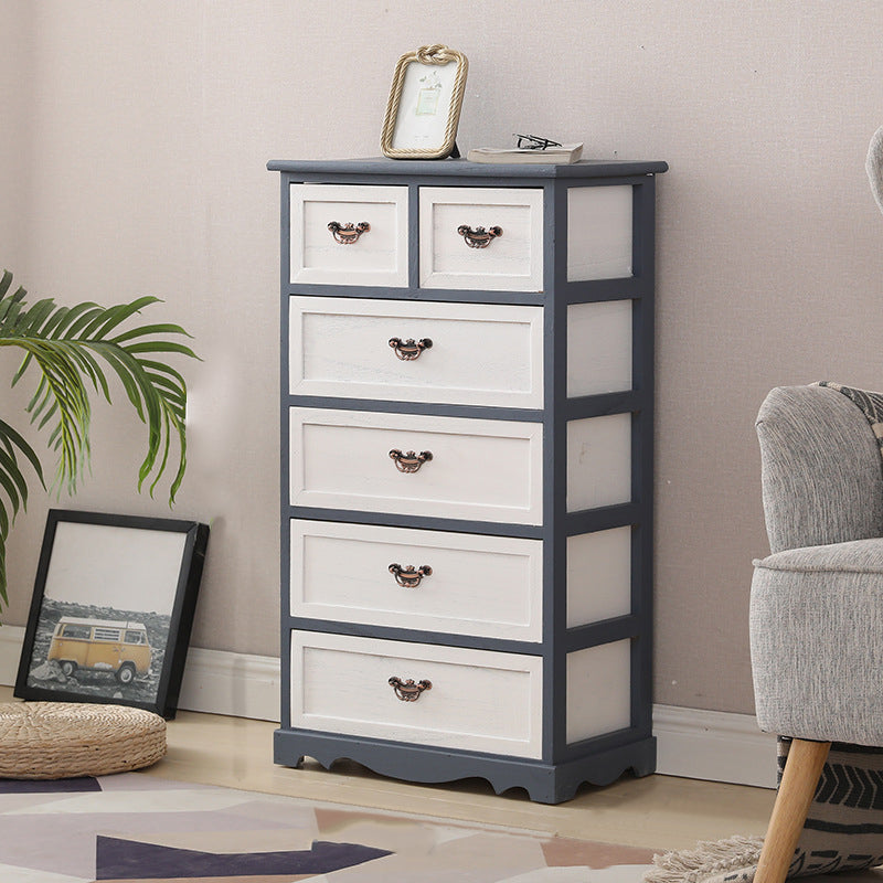 12" W Vertical Lingerie Chest Traditional Bedroom Storage Chest with Drawers 20"L x 12"W x 35"H Gray-Blue Clearhalo 'Bedroom Furniture' 'Dressers & Chests' 'dressers_chests' 'furn' 'furn_dressers_chests' 'Furniture' 6071002