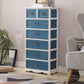 12" W Vertical Lingerie Chest Traditional Bedroom Storage Chest with Drawers 19.7"L x 11.8"W x 41.3"H Blue Clearhalo 'Bedroom Furniture' 'Dressers & Chests' 'dressers_chests' 'furn' 'furn_dressers_chests' 'Furniture' 6071010