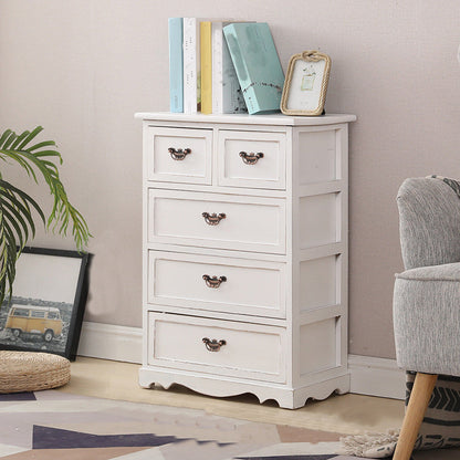12" W Vertical Lingerie Chest Traditional Bedroom Storage Chest with Drawers 20"L x 12"W x 29"H White Clearhalo 'Bedroom Furniture' 'Dressers & Chests' 'dressers_chests' 'furn' 'furn_dressers_chests' 'Furniture' 6071011