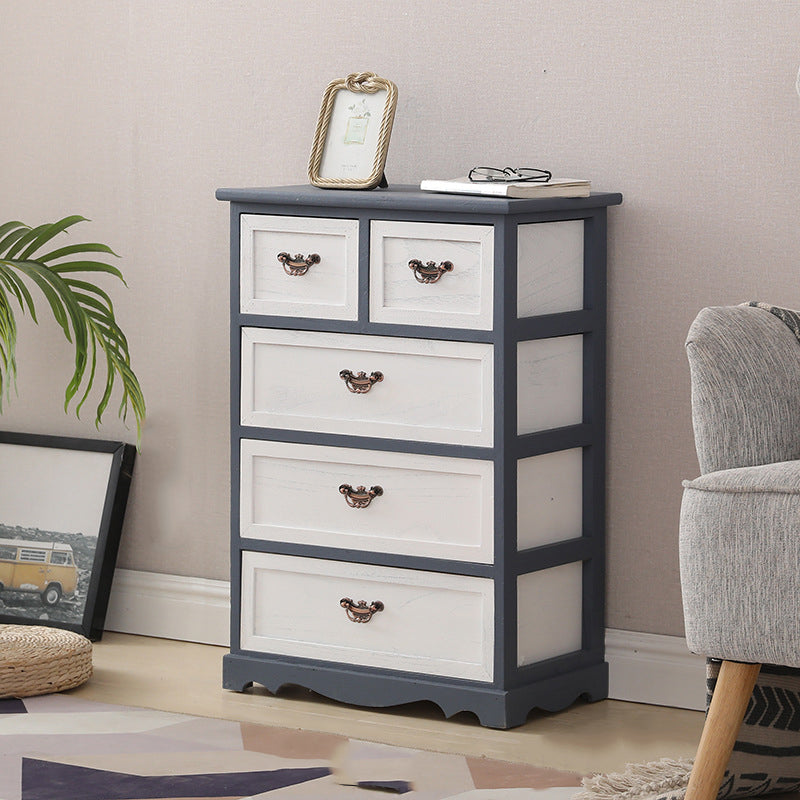 12" W Vertical Lingerie Chest Traditional Bedroom Storage Chest with Drawers 20"L x 12"W x 29"H Gray-Blue Clearhalo 'Bedroom Furniture' 'Dressers & Chests' 'dressers_chests' 'furn' 'furn_dressers_chests' 'Furniture' 6071013