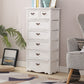 12" W Vertical Lingerie Chest Traditional Bedroom Storage Chest with Drawers 19.7"L x 11.8"W x 41.3"H White Clearhalo 'Bedroom Furniture' 'Dressers & Chests' 'dressers_chests' 'furn' 'furn_dressers_chests' 'Furniture' 6071014