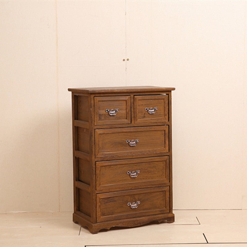 12" W Vertical Lingerie Chest Traditional Bedroom Storage Chest with Drawers 20"L x 12"W x 29"H Brown Clearhalo 'Bedroom Furniture' 'Dressers & Chests' 'dressers_chests' 'furn' 'furn_dressers_chests' 'Furniture' 6071015