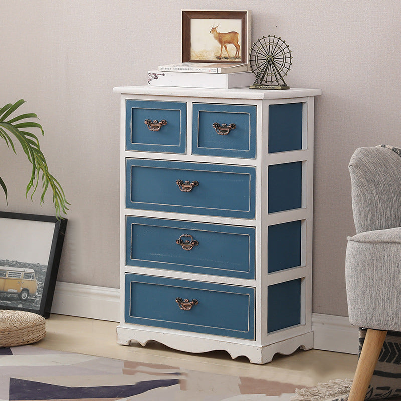 12" W Vertical Lingerie Chest Traditional Bedroom Storage Chest with Drawers 20"L x 12"W x 29"H Blue Clearhalo 'Bedroom Furniture' 'Dressers & Chests' 'dressers_chests' 'furn' 'furn_dressers_chests' 'Furniture' 6071022