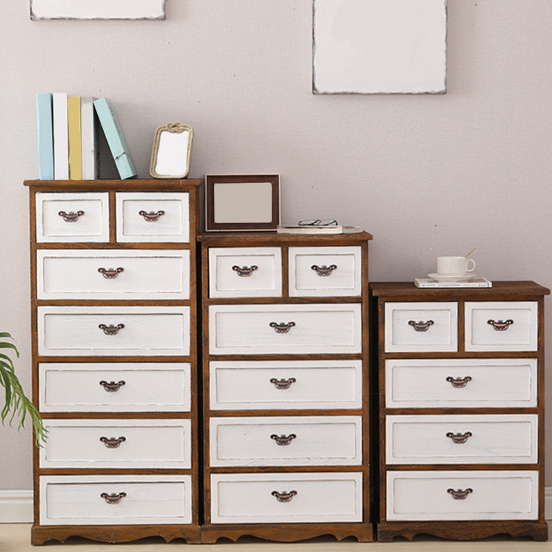 Nautische slaapkamer verticale opbergkast houten borst met laden