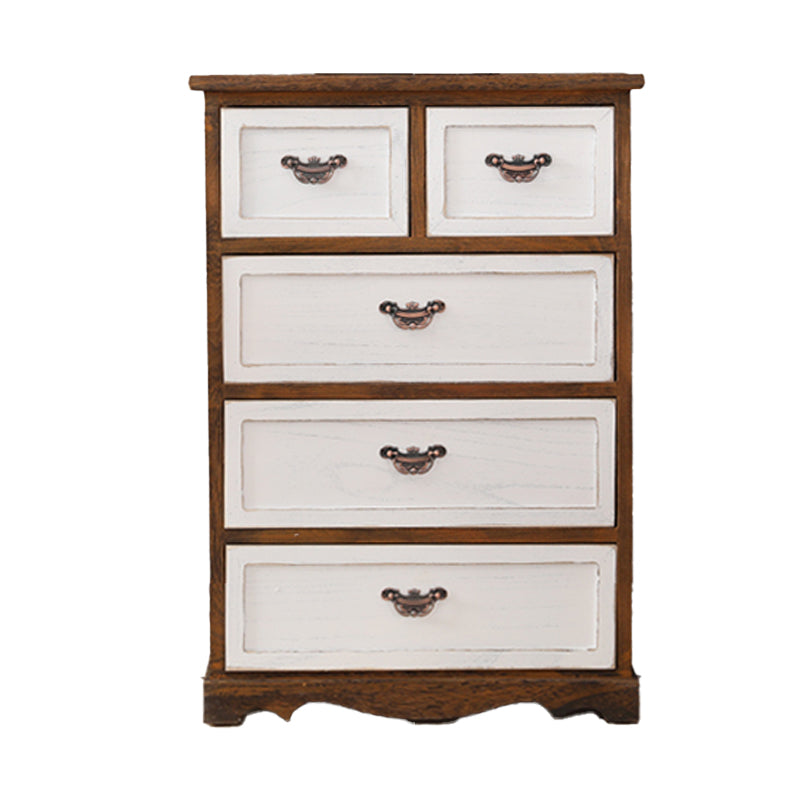 Nautische slaapkamer verticale opbergkast houten borst met laden