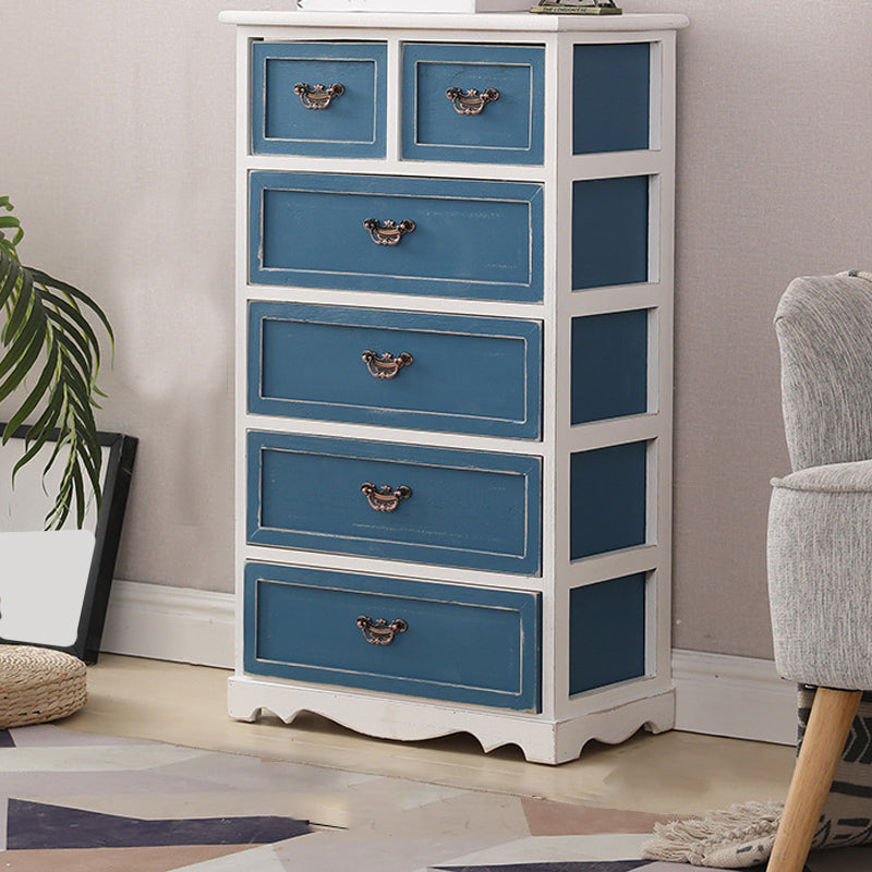 Nautische slaapkamer verticale opbergkast houten borst met laden