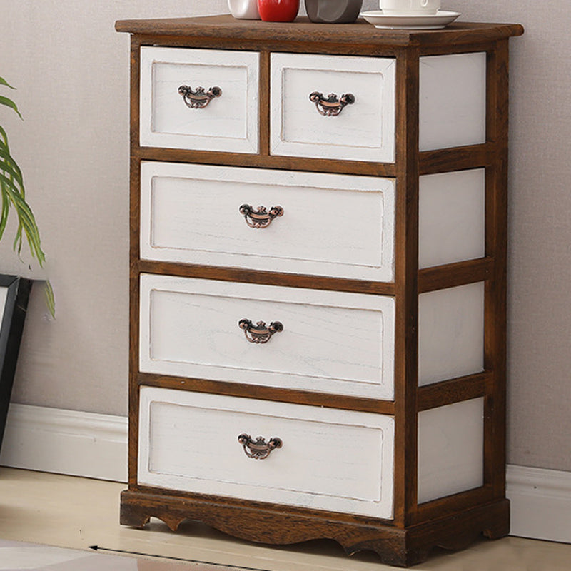 Nautische slaapkamer verticale opbergkast houten borst met laden