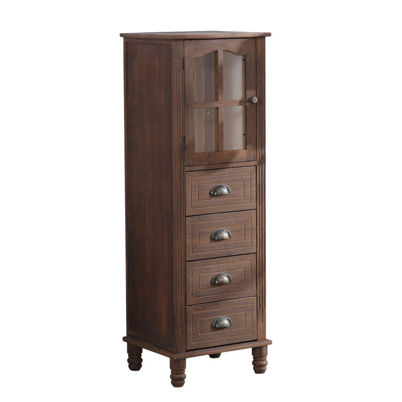 Coffre de chambre à coucher verticale nautique coffre de rangement en bois avec tiroirs