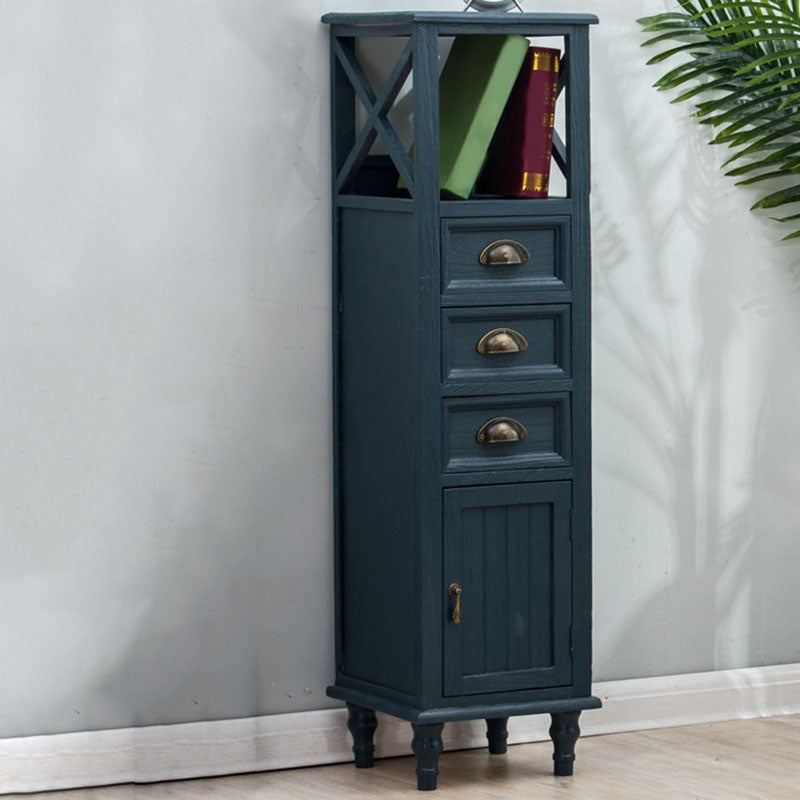 Coffre de chambre à coucher verticale nautique coffre de rangement en bois avec tiroirs